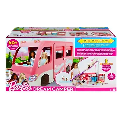 Barbie Dream Camper Vehicle Playset Mattel Toy RV Vehicle Van Camping Caravan • $139.96
