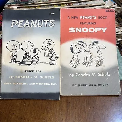 2 Vintage Peanuts Books By Charles M. Schultz ~ Snoopy ~ Charlie Brown • $16.99