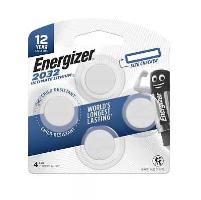 Energizer Ultimate Lithium Coin Battery 2032 - 4 Pack • $15.99