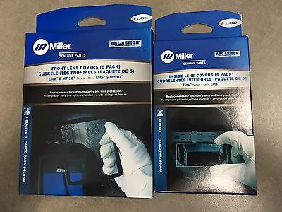 Miller 216326 & 216327 Outside & Inside Cover Lens Plates 5 Packs Elite MP-10 • $34.99