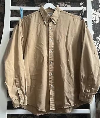 Yves Saint Laurent Sand Yellow Cotton Shirt Men’s SizeL • £12