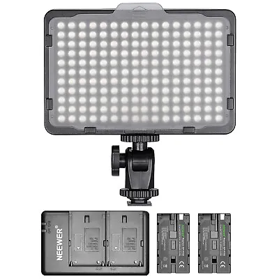 Neewer Dimmable 176 LED Video Light With 2pcs Battery And Battery Charger Kit • $54.89