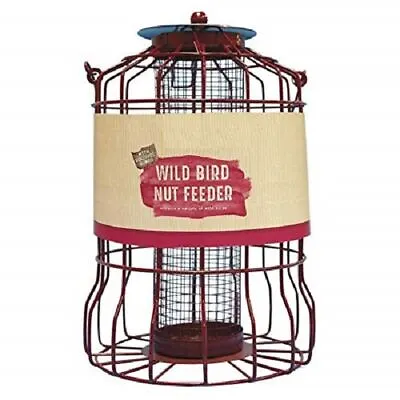 Wild Bird Nut Feeder Bird Care Garden Lawn Seeds Nuts Peanuts Cage New • £8.99