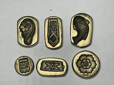 Vintage Indian Bronze Jewelry Die Mold Lot Of  6 • $150