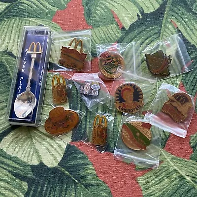 Lot Of 10 McDonald's Memorabilia From Hawaii Locations McDonalds Pins & Spoons • $45