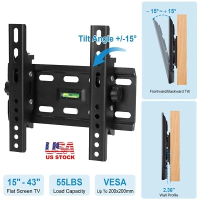 Universal Wall Mount TV Bracket Hanger Holder For 15 19 34 39 40 43inch Flat TV • $19.87