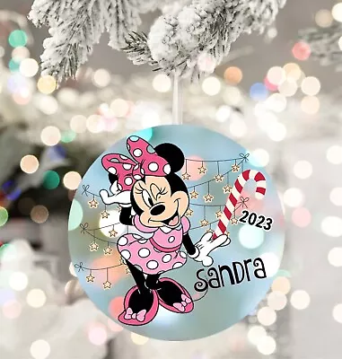 Minnie Mouse Ornament-Personalized Kids Gift- Custom Disney 2023 Ornament • $14