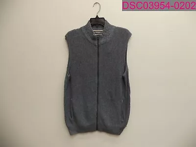 Weatherproof Men's Full Zip Cardigan Vest Sweater Gray Size Large F95946NR • $19.97