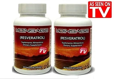 2 MOINSAGE 2 BOTTLES Prostata Resveratrol ANTIAGING • $36