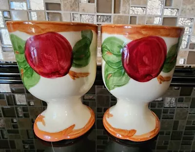 2 Vintage Franciscan Apple Egg Cups  USA • $22