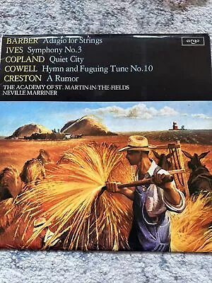 ARGO ZRG 845 *BARBER ADAGIO FOR STRINGS /IVES /COPLAND Etc *MARRINER* 1976 • $24.87