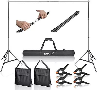 PHOTOGRAPHY BACKDROP STAND KIT 10FT Lightweight Studio Kit EZ Setup • $37.99