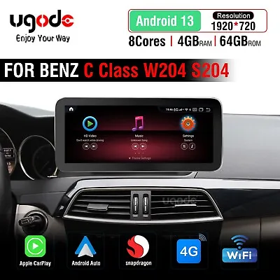 12.3  Android13 Screen CarPlay Navigation Mercedes Benz C Class W204 S204 NTG4.5 • $529