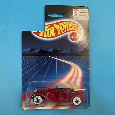 Vintage Hot Wheels '31 Doozie 1986 Maroon Red 2533 White Wall Tires New On Card • $1.99