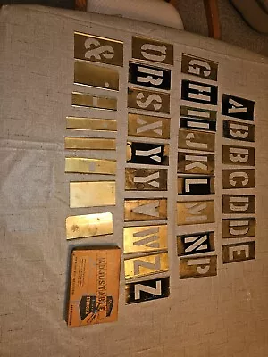 Vintage Reese’s Brass Stencil 3” Letters Set • $20