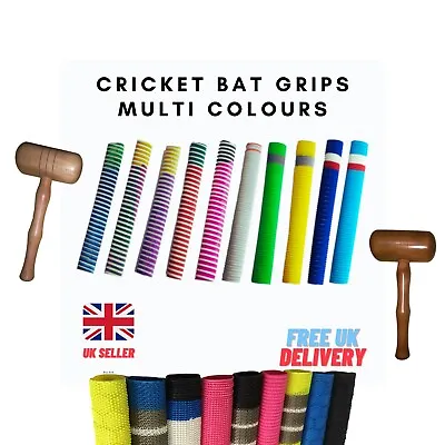 £12.99 • Buy Cricket Bat Grips NonSlip Multicolour Premium Quality Handle Grip/KnockingMallet