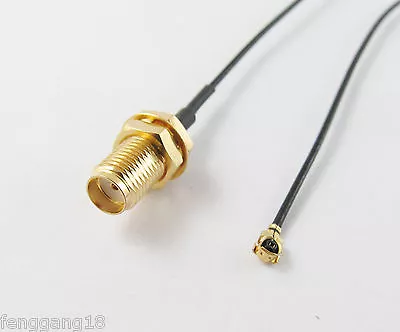 U.FL / IPX To SMA Female Nut Bulkhead Pigtail 1.13 Cable For PCI Wifi Card 10cm • $1.29