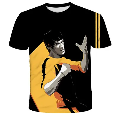 $15.95 • Buy T Shirt Bruce Lee Inspired Kung Fu Dragon Moive Graphic Double Sided Size L M S