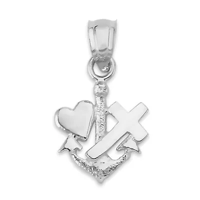 925 Sterling Silver Hope Faith And Love Pendant • $46.65