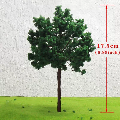 8pcs G Scale 1:25 Model Trains Trees Roadside Deep Green Tree 16cm Iron Wire • $23.99