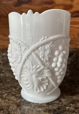 Vintage Westmoreland Harvest Grape Vase Milk Glass Vase • $19