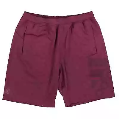 Adidas Mens Athletic Shorts Gym Training  Maroon Red Logo Pockets Large NWT $35 • $19.99