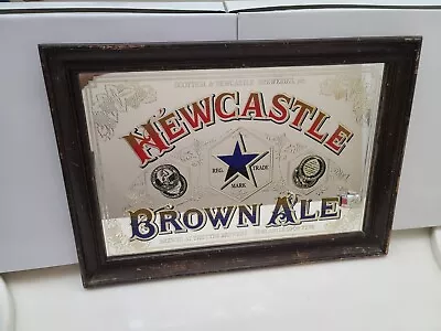 Vintage Newcastle Brown Ale Beer Bar Mirror Sign 21  X 14  • $79.99