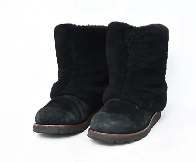 UGG AUSTRALIA MAYLIN 3220 Sheepskin Suede Winter Warm Boots Booties Womens Sz 9 • £134.98