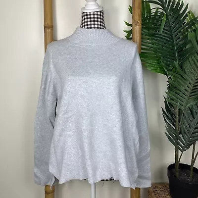 $49 • Buy Forever New Womens Jumper Size L 12-14 Grey Thick Fabric Stretchy High Neck VGC