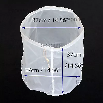 Reusable Cylinder Nut Milk Juice Wine Sprout Fine NYLON Mesh Strain Filter Bag • $8.58