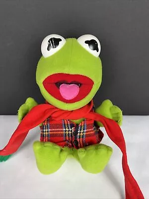 1987 Baby Kermit Plush With Scarf & Flannel. The Muppets Stuffed Animal/Toy/Doll • $14.20
