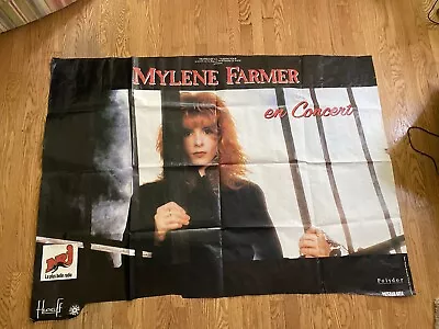 MYLENE FARMER POSTER  AFFICHE PROMO 46x62”117X156cm TOUR 89 EN CONCERT • $40