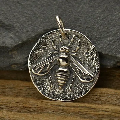 Ancient Bee Coin Charm 925 Sterling Silver Greek Artemis Fertility Necklace 1291 • $43.55