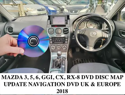 Mazda 3 5 6 Ggi Cx Rx-8 Dvd Disc Map Update Navigation Dvd Uk & Europe 2018 • $22.40