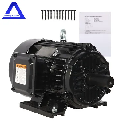 Electric Motor 5 HP 3 Phase 1800 RPM 184T Frame TEFC 230/460 Volt Severe Duty • $449.91