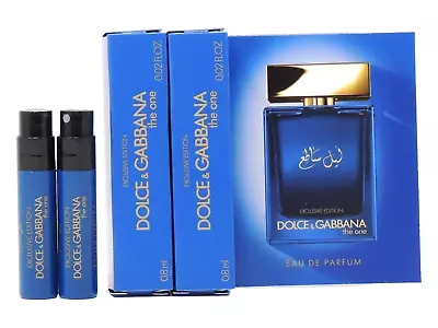 D&G DOLCE & GABBANA THE ONE FOR MEN LUMINOUS NIGHT .8ml X 2 COLOGNE SAMPLES • $11