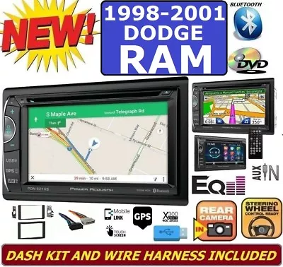 98 99 00 01 Dodge Ram Gps Navigation Bluetooth Cd/dvd Usb Car Radio Stereo  • $299.99