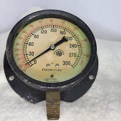 Jas. P. Marsh Corp 4830  Freon F-22 Pressure Gauge Skokie IL Vintage • $25