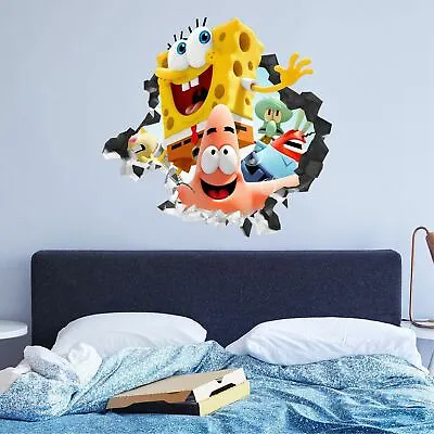 £54.98 • Buy Spongebob Wall Decals Stickers Mural Home Decor For Bedroom Art - JO181