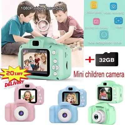 £4.79 • Buy UK Children Kids Gift LCD Camera For Mini Toy Digital Children Camera 1080P HD