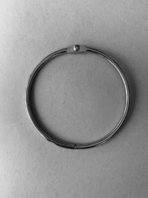 2 X Large Hinged Keyring Split Ring Key Ring Jailers Secure Fob 65mm Diameter • £3.85