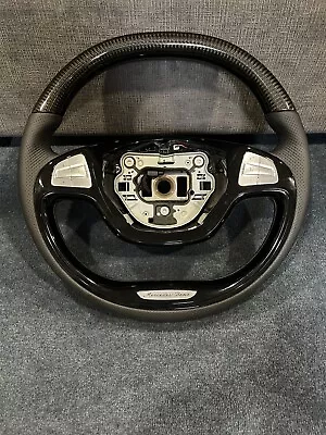 Mercedes-Benz S Class W222 S550 S63 AMG Black Carbon Fiber Steering Wheel • $599