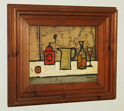 COLIN RUFFELL (b.1939 ) Original Still Life Oil Painting Wine Bottle Glass Jug • £495
