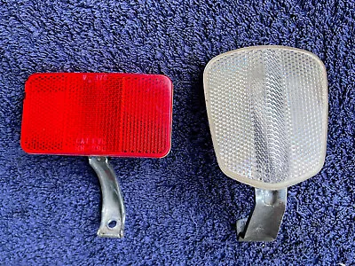 Vintage 1970's Cat Eye Bicycle Reflectors Front & Rear Set RR-390 RR-350 • $19.50