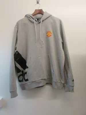 Adidas Manchester United Grey Hoodie Sweatshirt Size M  • £10