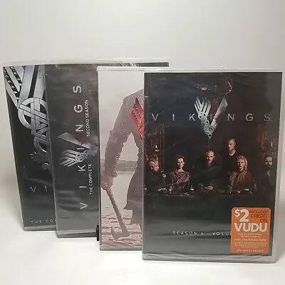 Vikings: Season 1-4 (DVD 2017) S1 Like New - S2 S3 & S4 SEALED  • $17.50