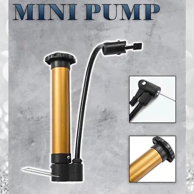 Portable Mini Pump Mini Bike Bicycle Pump Manual Hand Air Pump Yellow Prod • $7.22