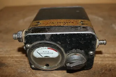 Vintage M-S-A Explosimeter Model 2 Coal Mine Safety Gas Detector Gauge • $45
