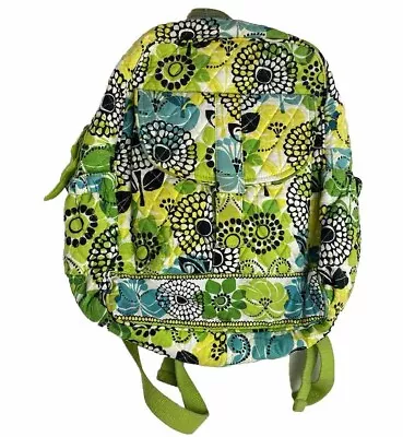 VERA BRADLEY Backpack Limes Up Green & Multi Floral Print Medium School Travel • $30.29