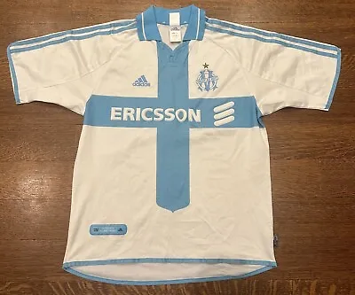 Marseille 2000/01 Home Soccer Jersey - M • $80